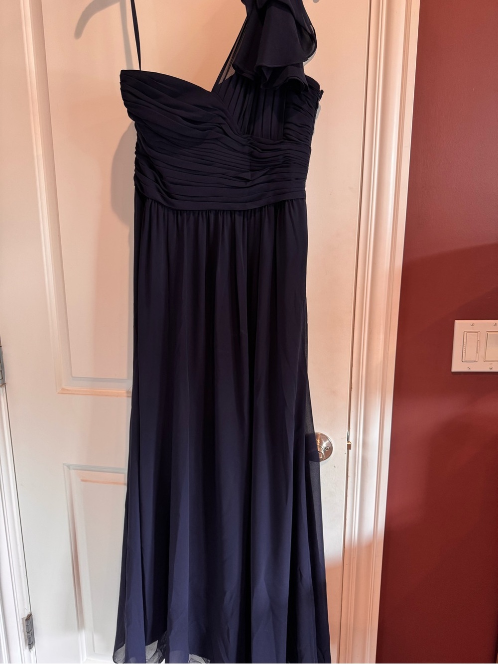 Ralph Lauren Elegant One-Shoulder Navy Dress
